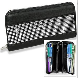 Last 2 Classy Black Rhinestone Wallet